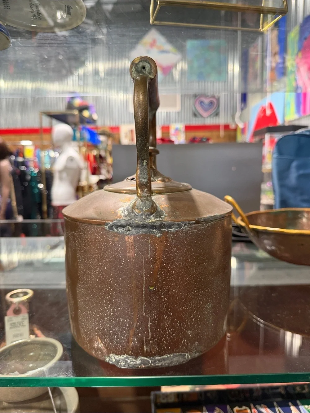 Copper Finish Vintage-Style Teapot - Brown
